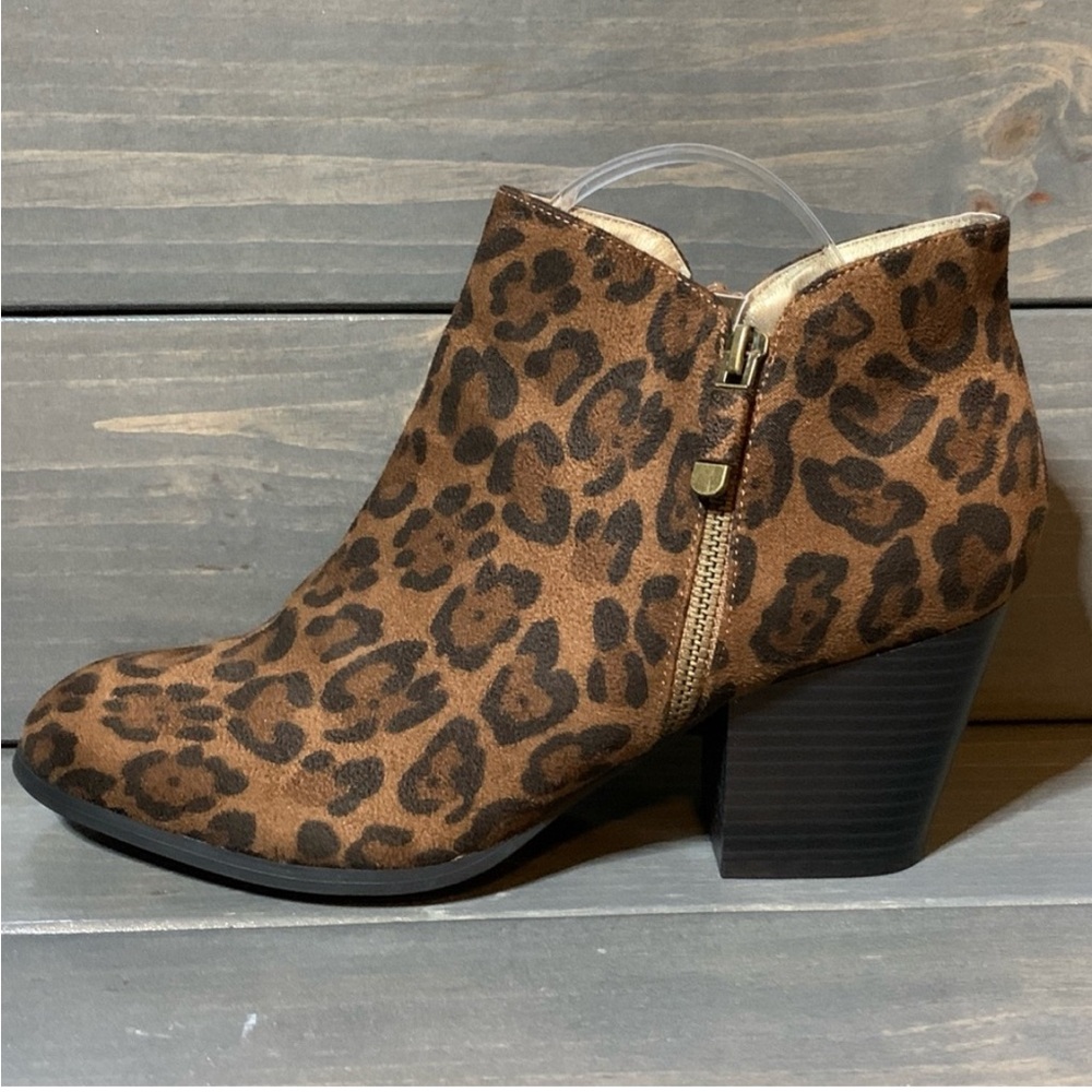 Target Brown Ankle Boots with Chunky Heel